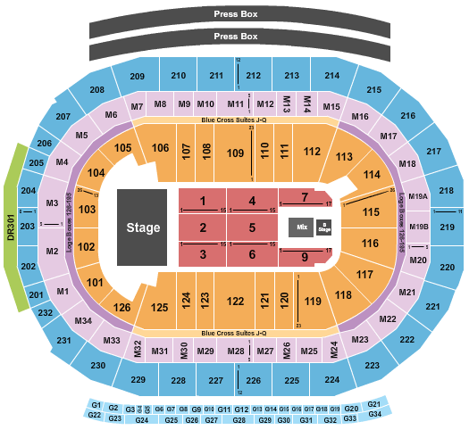Little Caesars Arena Josh Groban Seating Chart